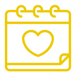 Calendario con corazón